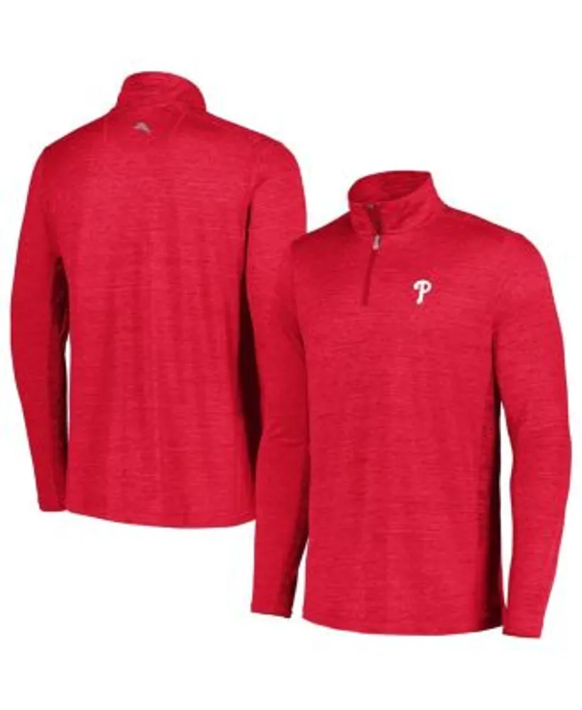 Tommy Bahama Men's Red Philadelphia Phillies Delray Half-Zip Top