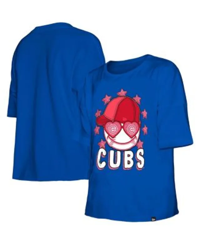 Girls Youth Red Chicago Cubs Fly the Flag T-Shirt