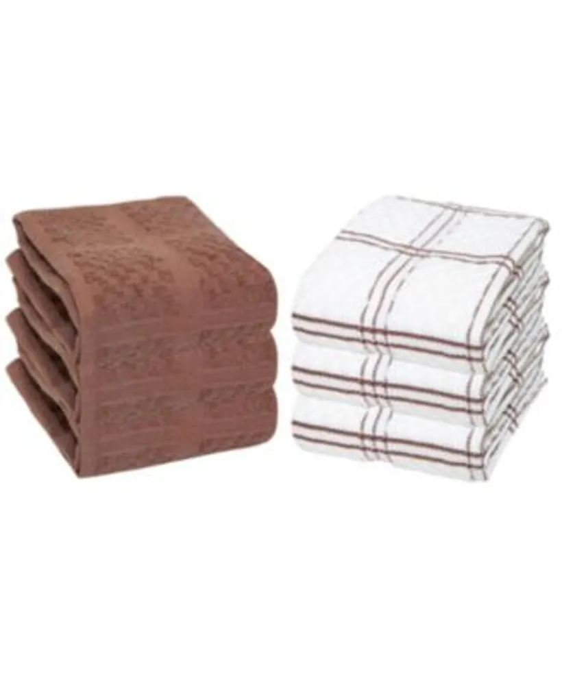 Herringbone Striped Cotton Kitchen Towel, Set of 4