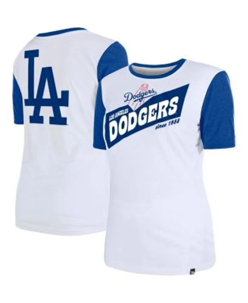 New Era Women's White Los Angeles Dodgers Colorblock T-shirt