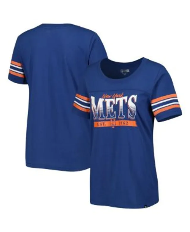 Women's New Era White New York Mets Colorblock T-Shirt 