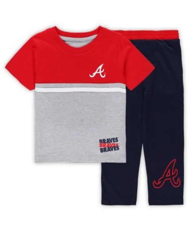 Toddler New York Yankees Navy/Heather Gray Batters Box T-Shirt & Pants Set