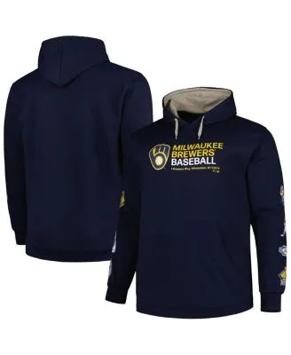 Nike Men's Milwaukee Brewers Authentic Collection Dri-Fit Hoodie - Navy - S Each