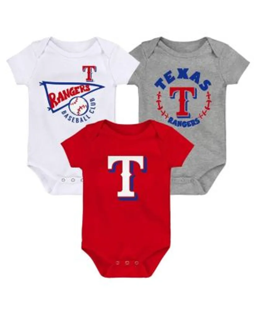 Cincinnati Reds Infant Biggest Little Fan 3-Pack Bodysuit Set -  Red/White/Heather Gray