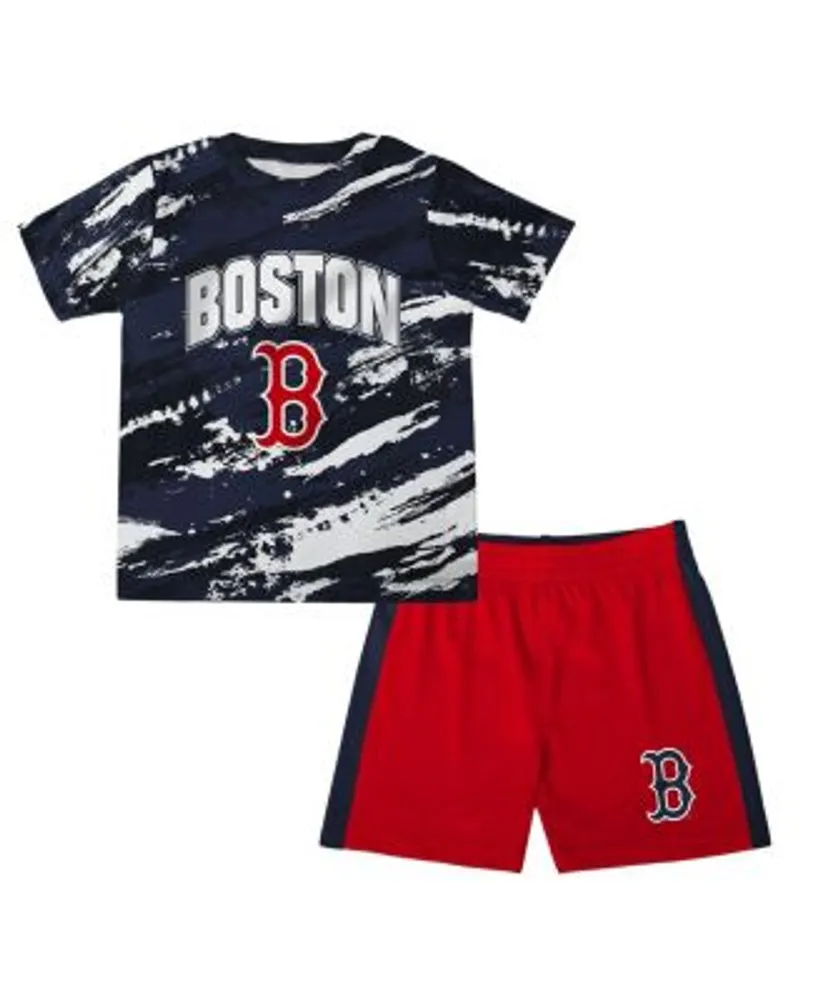 Preschool Atlanta Braves Red/Navy Pinch Hitter T-Shirt & Shorts Set