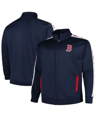 Men's Mitchell & Ness Navy/Red Minnesota Twins Big Tall Coaches Satin Full-Snap Jacket