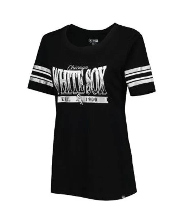 Women's New Era White Chicago Sox Colorblock T-Shirt Size: Small