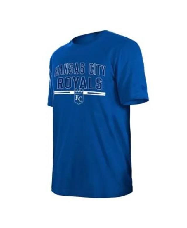 Men's Fanatics Branded Royal/Gray Kansas City Royals Big & Tall Colorblock T-Shirt