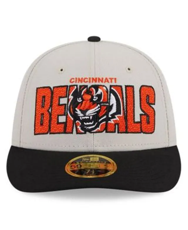 Men's New Era Stone/Black Cincinnati Bengals 2023 NFL Draft Low Profile 59FIFTY Fitted Hat