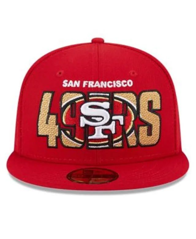 Men's New Era Stone/Scarlet San Francisco 49ers 2023 NFL Draft on Stage 59FIFTY Fitted Hat