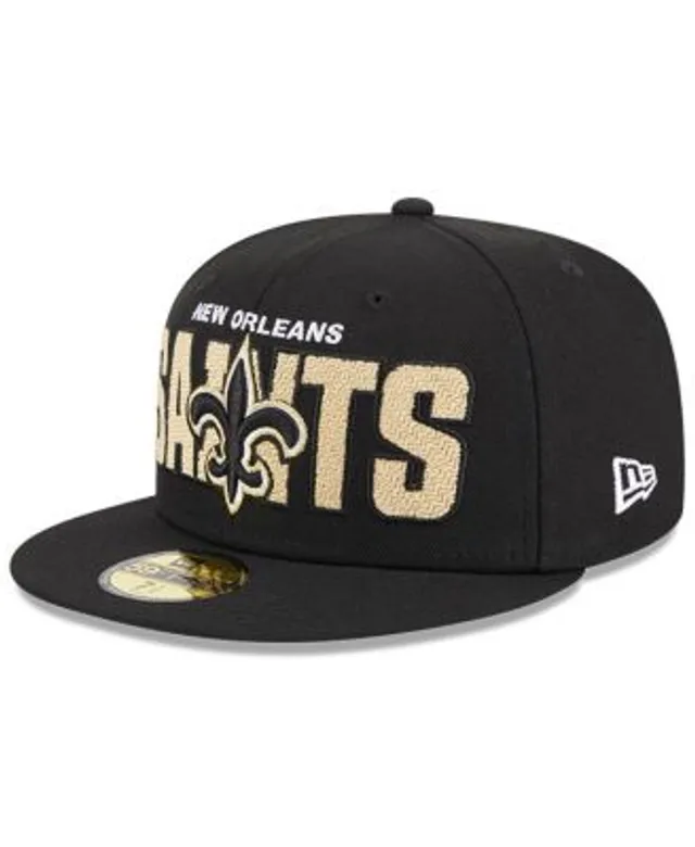 New Orleans Saints 2021 NFL SIDELINE HOME Black Fitted Hat