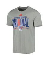 New York Rangers adidas Original Six Tri-Blend T-Shirt - Gray