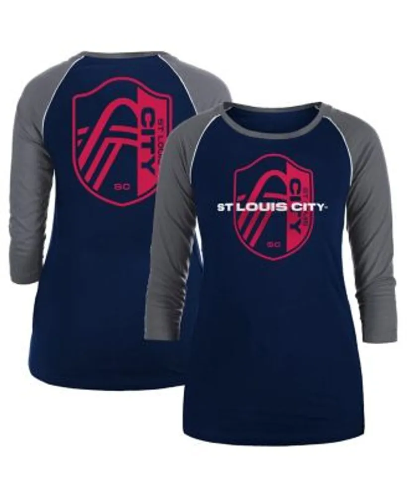 Nike Women's Red, Navy St. Louis Cardinals Next Up Tri-Blend Raglan  3/4-Sleeve T-shirt