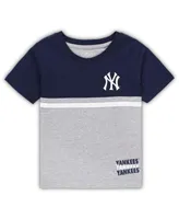 Outerstuff Toddler Navy/Heather Gray Washington Nationals Two-Piece Groundout Baller Raglan T-Shirt & Shorts Set Size: 2T