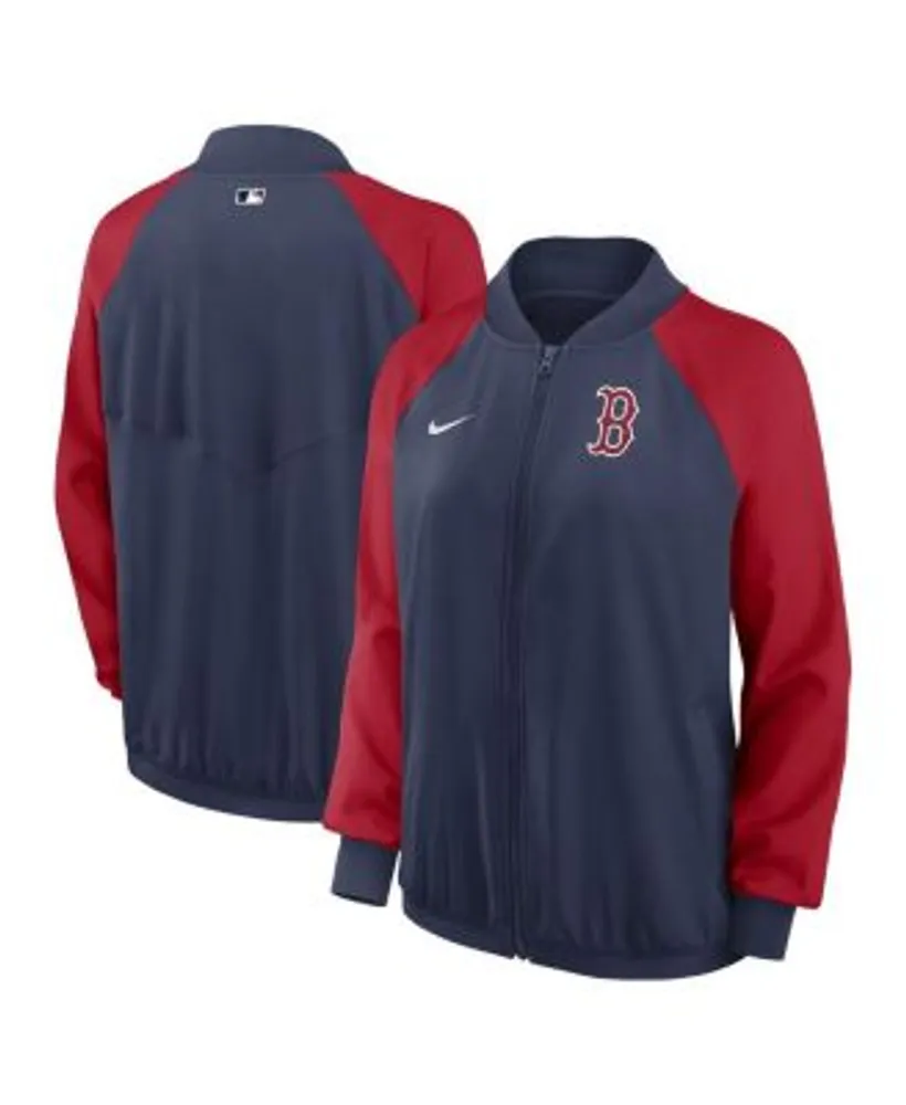 Men's Nike Red/Navy Boston Red Sox Authentic Collection Performance Raglan Full-Zip Hoodie