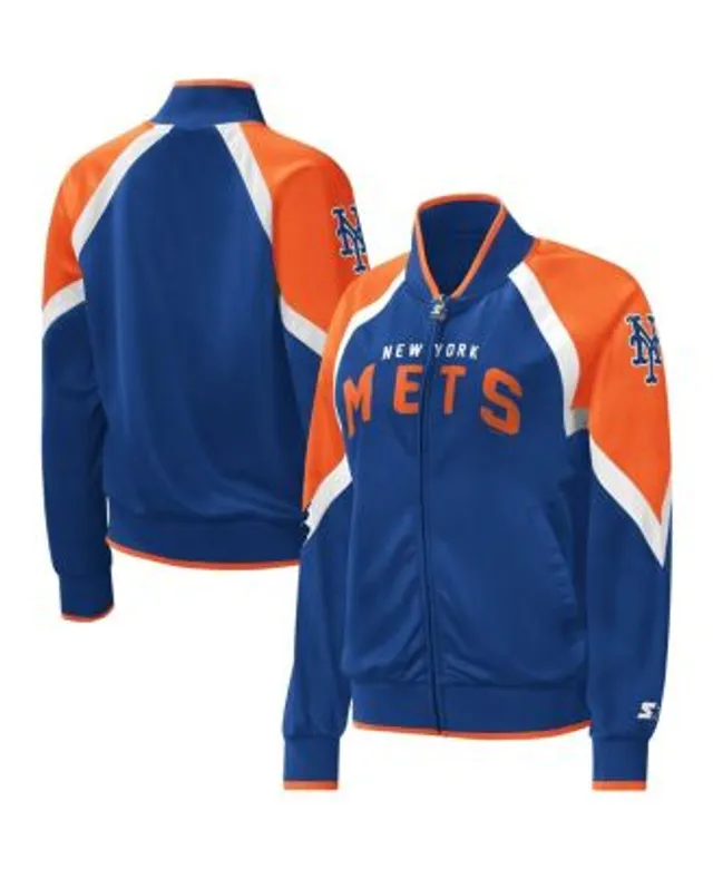 New York Mets Starter The Pro II Half-Zip Jacket - Royal/Orange