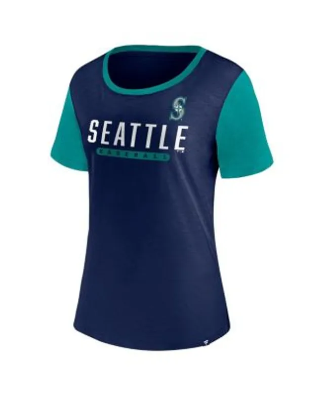 Profile Women's White and Navy Seattle Mariners Plus Colorblock T