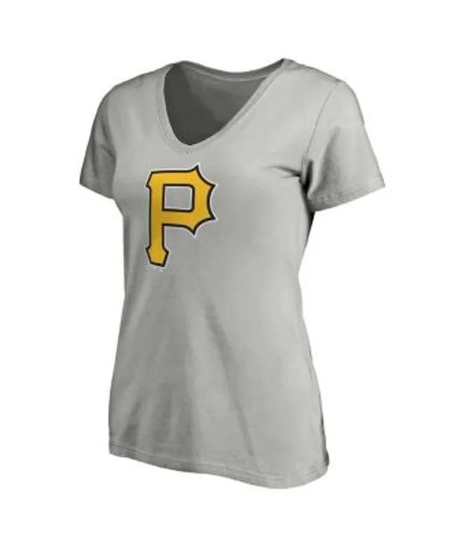 Detroit Tigers Fanatics Branded Women's Core Official Logo V-Neck T-Shirt -  Heathered Gray