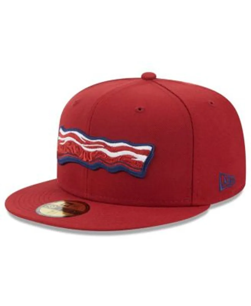 Lehigh Valley Iron Pigs Bacon New Era 59FIFTY 7 7/8 Hat Grey Navy