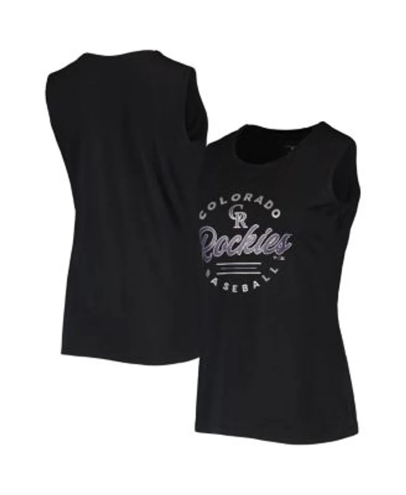 LevelWear Women's Black Colorado Rockies Macy Tank Top