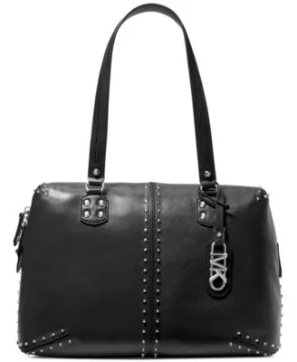 Michael Kors Laney Medium Leather Top Zip Tote Bag - Macy's