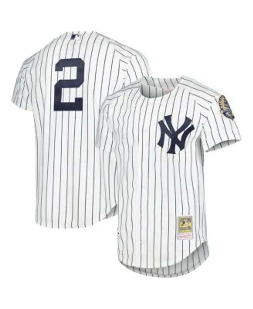 Mitchell & Ness Men's Derek Jeter White New York Yankees Cooperstown  Collection Authentic Jersey