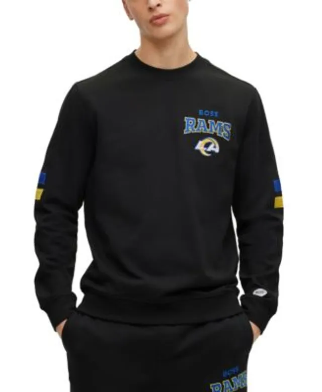 Men's Boss x NFL Zip-Neck Sweatshirt with Collaborative Branding - Raiders Black - Size Large