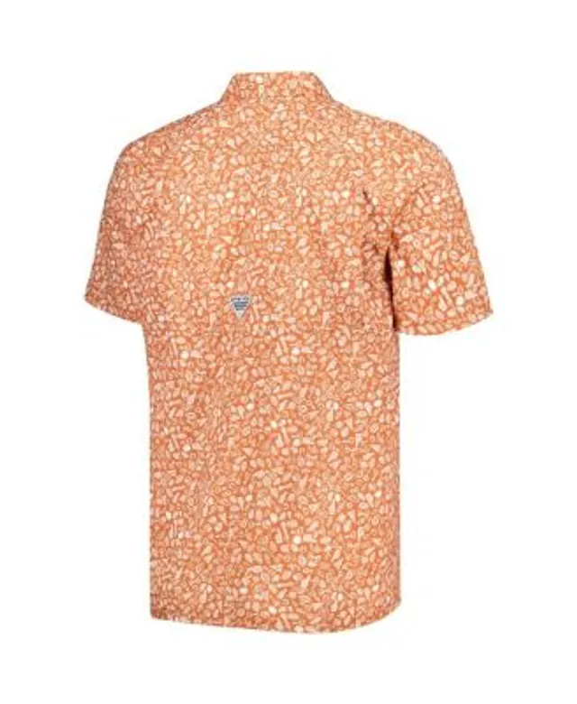 Men's Columbia PFG Texas Orange Texas Longhorns Bonehead Button-Up