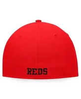 Men's Fanatics Branded White/Red Cincinnati Reds Iconic Color Blocked Fitted Hat