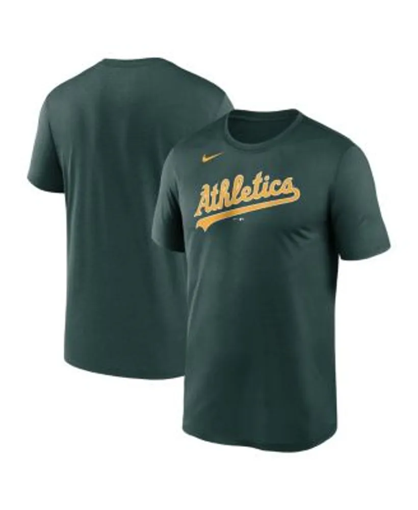 Youth White/Green Oakland Athletics V-Neck T-Shirt Size: 2XL