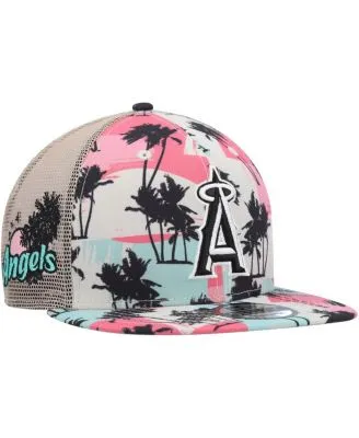 New Era Men's Natural Miami Marlins Retro Beachin' Trucker 9FIFTY Snapback  Hat