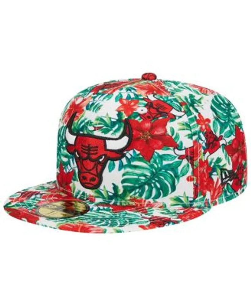 New Era Chicago Bulls NBA Floral Graphic T-Shirt Black,Red