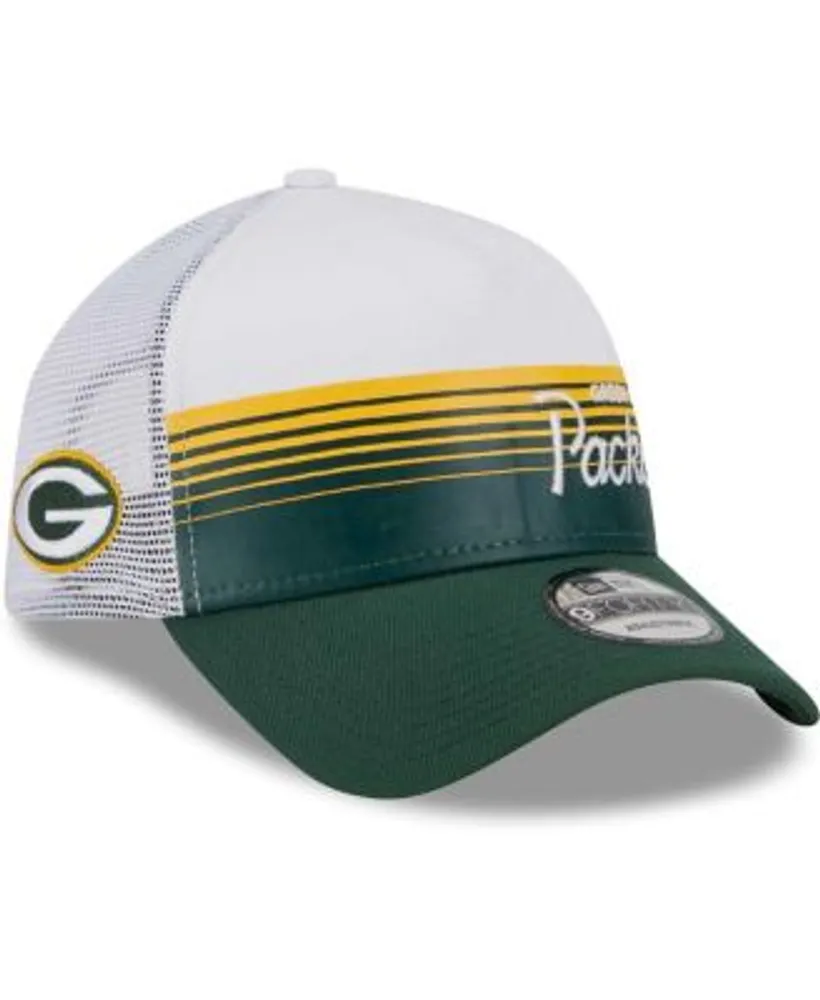 Green Bay Packers New Era x Alpha Industries A-Frame 9FORTY Trucker  Snapback Hat - Black