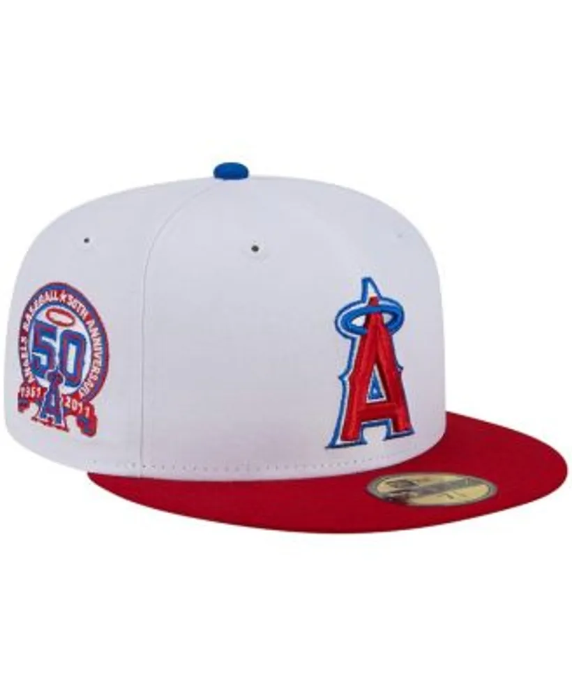 New Era Men's White, Red Los Angeles Angels Undervisor 59FIFTY