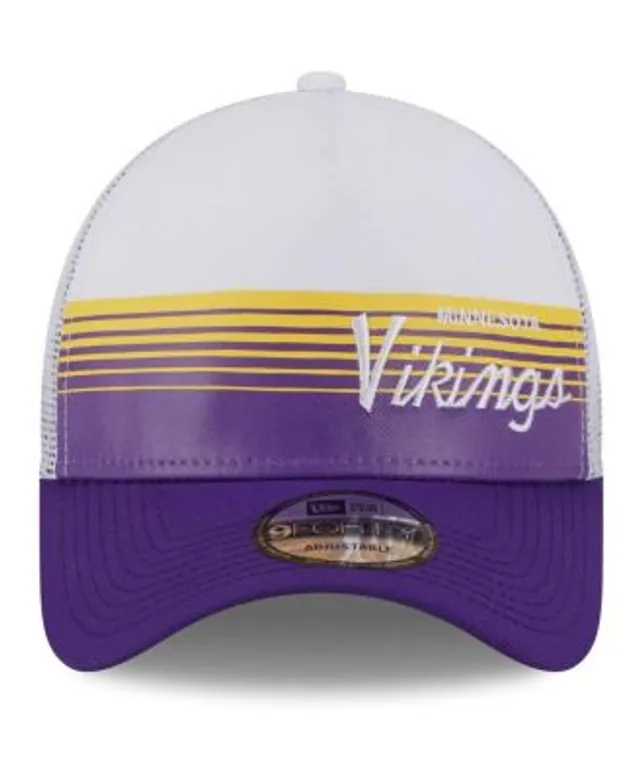 '47 Purple/White Minnesota Vikings Interlude MVP Trucker Snapback Hat