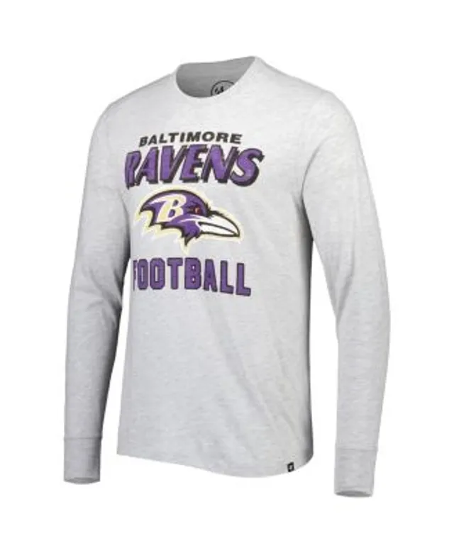 Men's '47 Black Baltimore Ravens Franklin Long Sleeve T-Shirt Size: Small