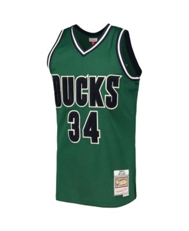 Mitchell & Ness Ray Allen White Milwaukee Bucks 1996 Doodle Swingman Jersey