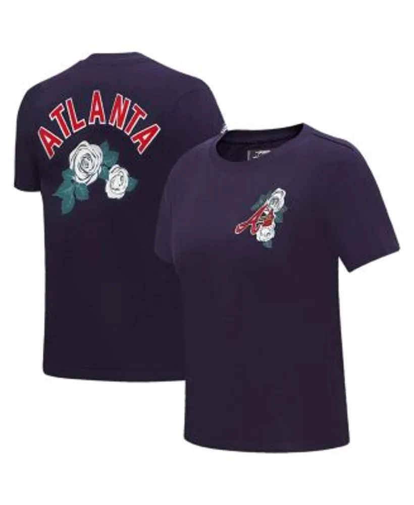 Pro Standard Women's Navy Atlanta Braves Roses T-shirt