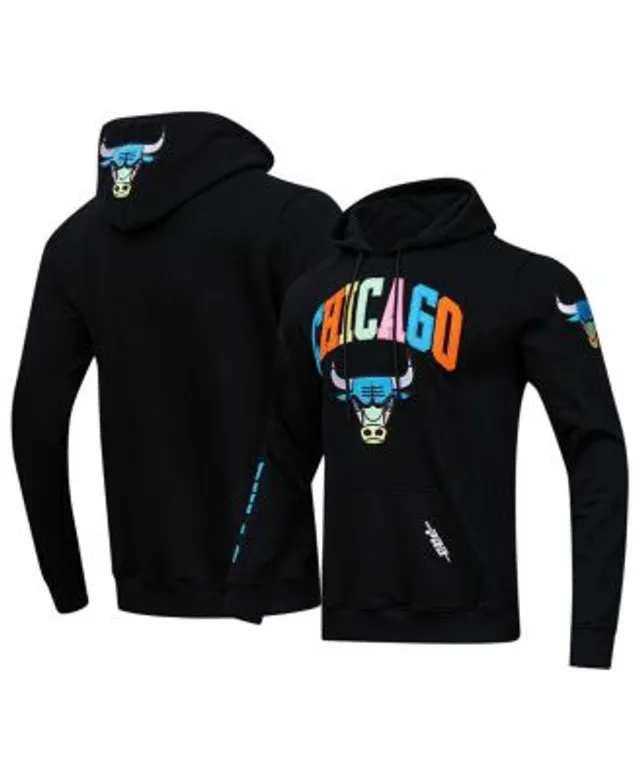 Pro Standard Women's White Chicago Bulls Washed Neon Pullover Hoodie