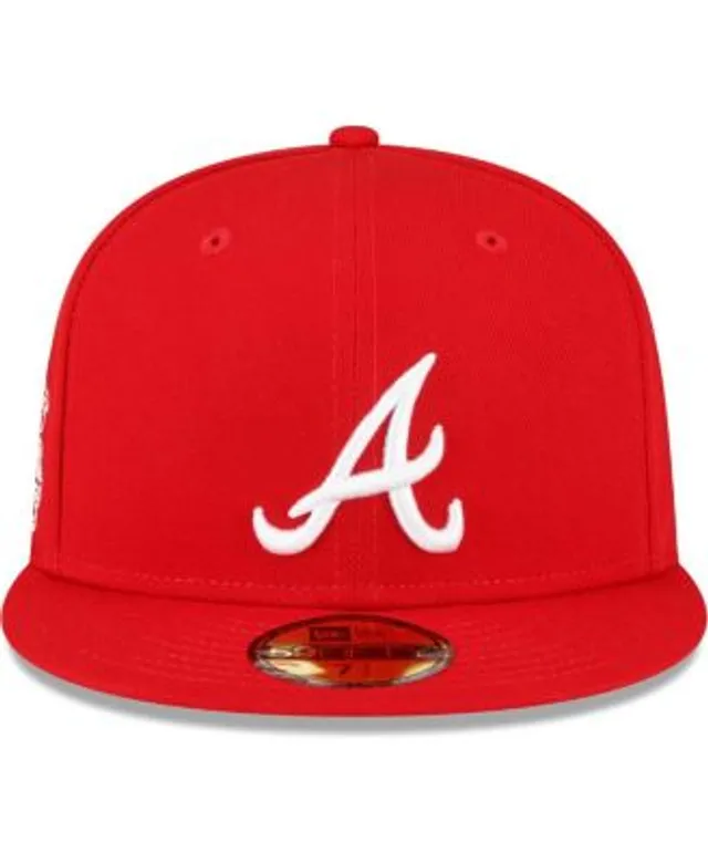 New Era Atlanta Braves Fitted Hat (Black), Black Beetroot / 7