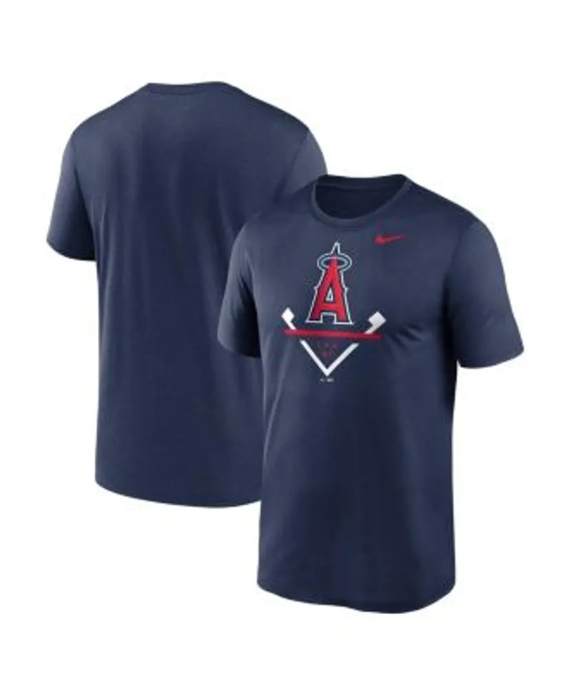 Men's Nike Navy/Red Los Angeles Angels Authentic Collection Raglan