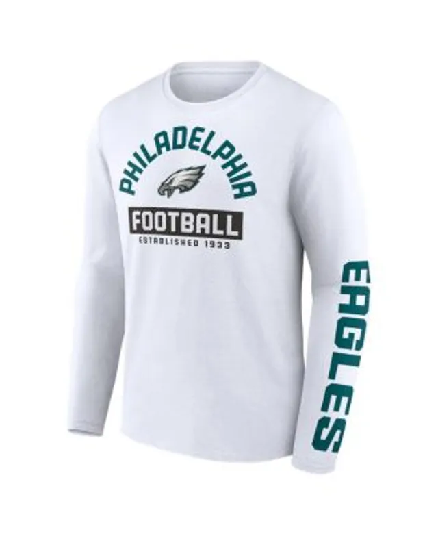 Men's Fanatics Branded Midnight Green/Black Philadelphia Eagles Square Off Long Sleeve T-Shirt Size: Small