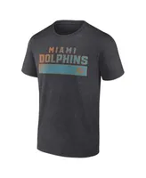 Men's Fanatics Branded Heather Gray Miami Dolphins Logo Adjustable Hat