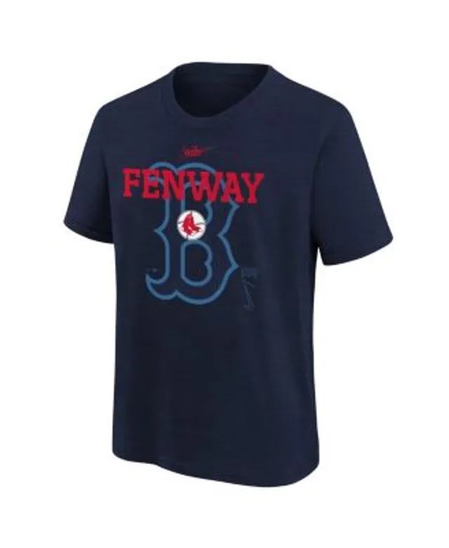 Outerstuff Youth Heather Charcoal/Heather Navy Boston Red Sox Cooperstown  Collection Raglan Tri-Blend Long Sleeve T-Shirt