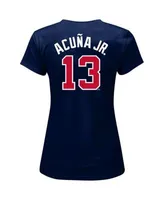 Youth Ronald Acuna Jr. Navy Atlanta Braves Player Logo Jersey