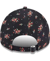 Detroit Tigers Women's New Era Cream Chrome Bloom 9TWENTY Adjustable Hat