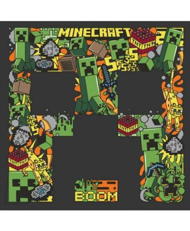 Boy's Minecraft Legends Creeper Logo T-Shirt - Charcoal Heather - Large