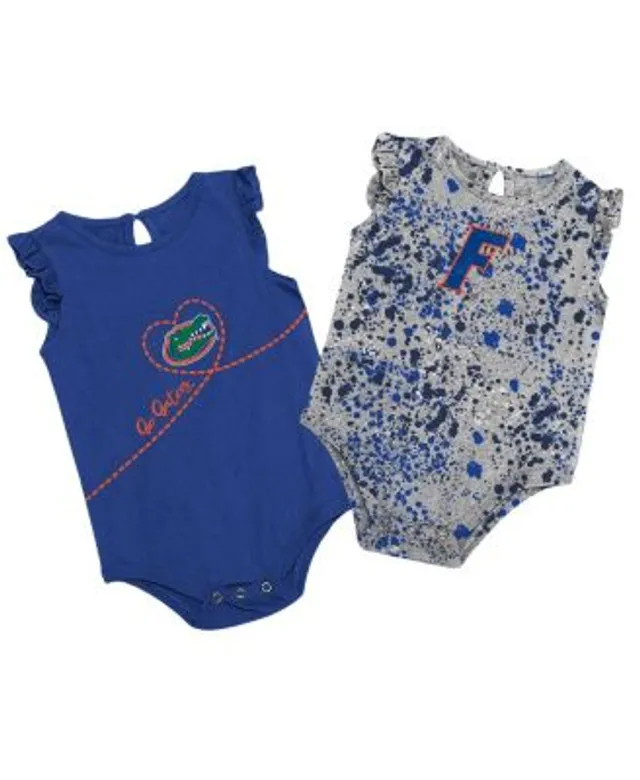 Lids Los Angeles Dodgers Newborn & Infant Little Fan Two-Pack Bodysuit Set  - Royal/Heather Gray