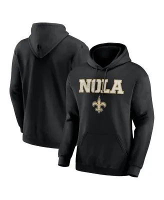 47 Brand Men's '47 Heather Gray New Orleans Saints Double Block Throwback  Pullover Hoodie