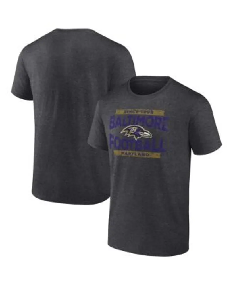 Men's Fanatics Branded Heathered Charcoal Baltimore Ravens Big